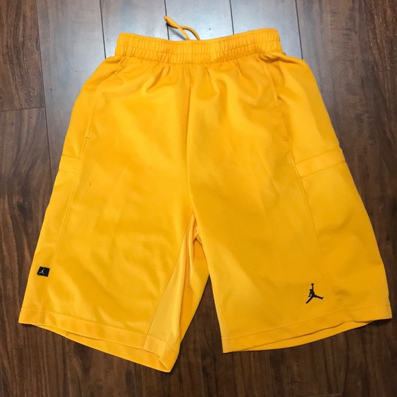 jordan shorts yellow